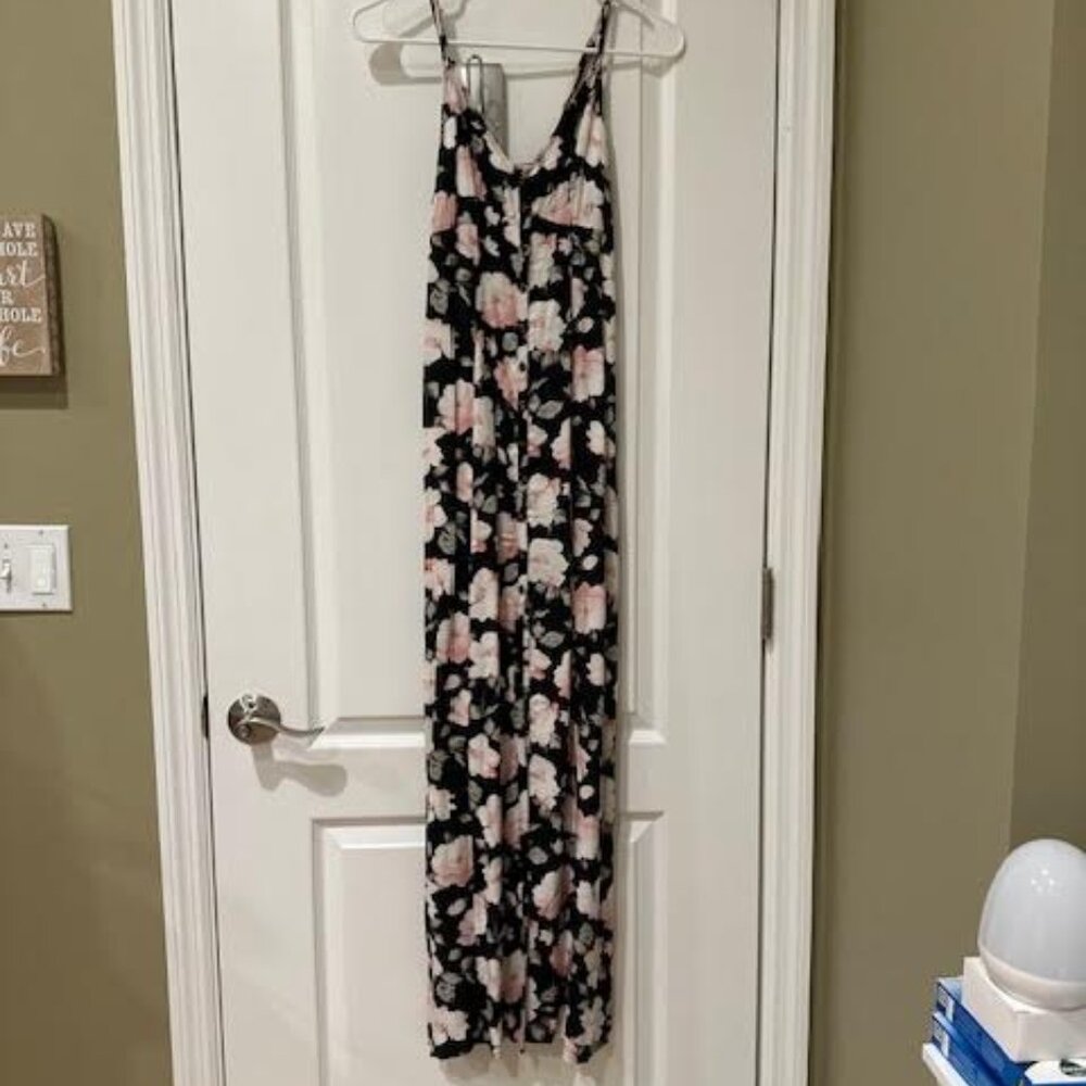 American Eagle Floral Button Down Maxi Dress Size XXS